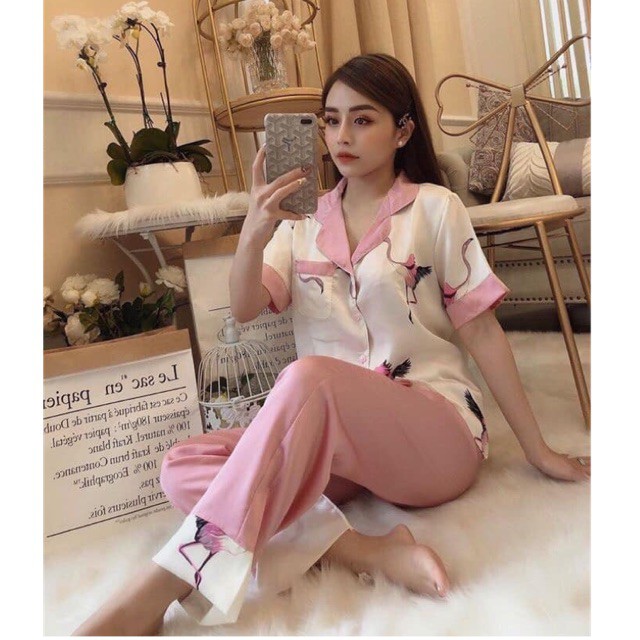 [Free Ship] Bộ Đồ ngủ lụa pijama cao cấp