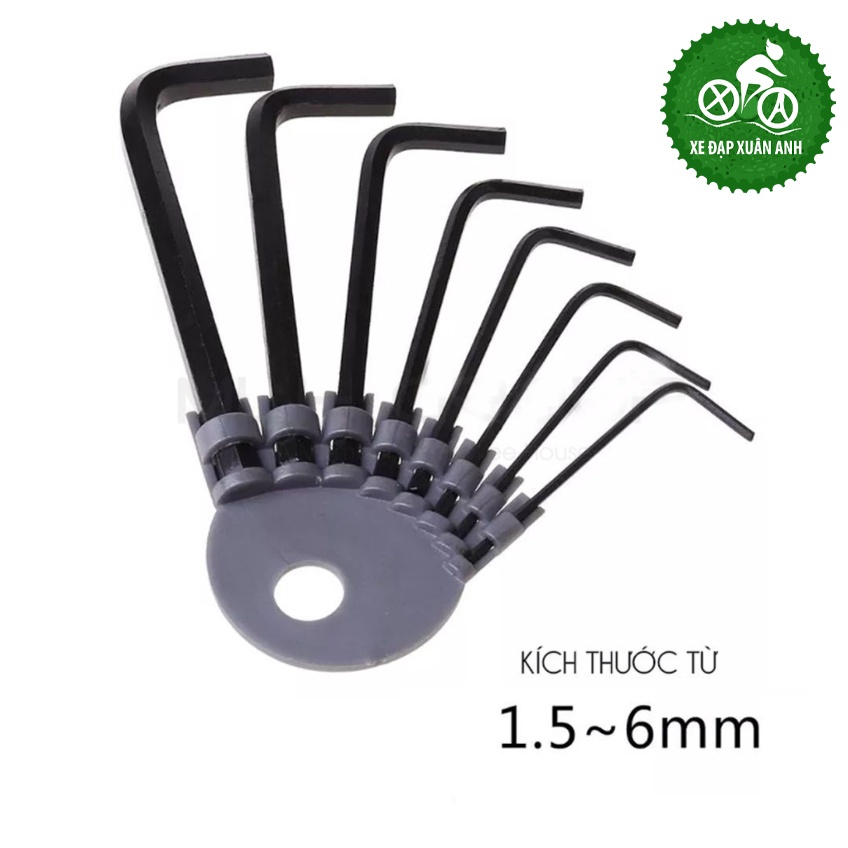 Bộ Khóa Lục Giác 8 Cây Đầu Bằng Từ 1.5/2/2.5/3/3.5/4/5/6mm Tiện Lợi