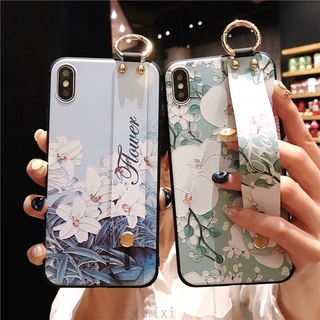 Ốp Điện Thoại Họa Tiết Hoa Lá Có Dây Đeo Cho Samsung Galaxy S23 Ultra A21s A31 A71 A51 A50s A30s