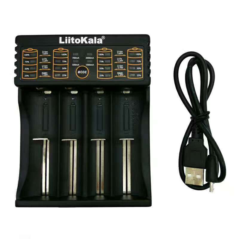 LiitoKala lii-402 18650 26650 16340 14500 Pins lithium 4 khe sạc