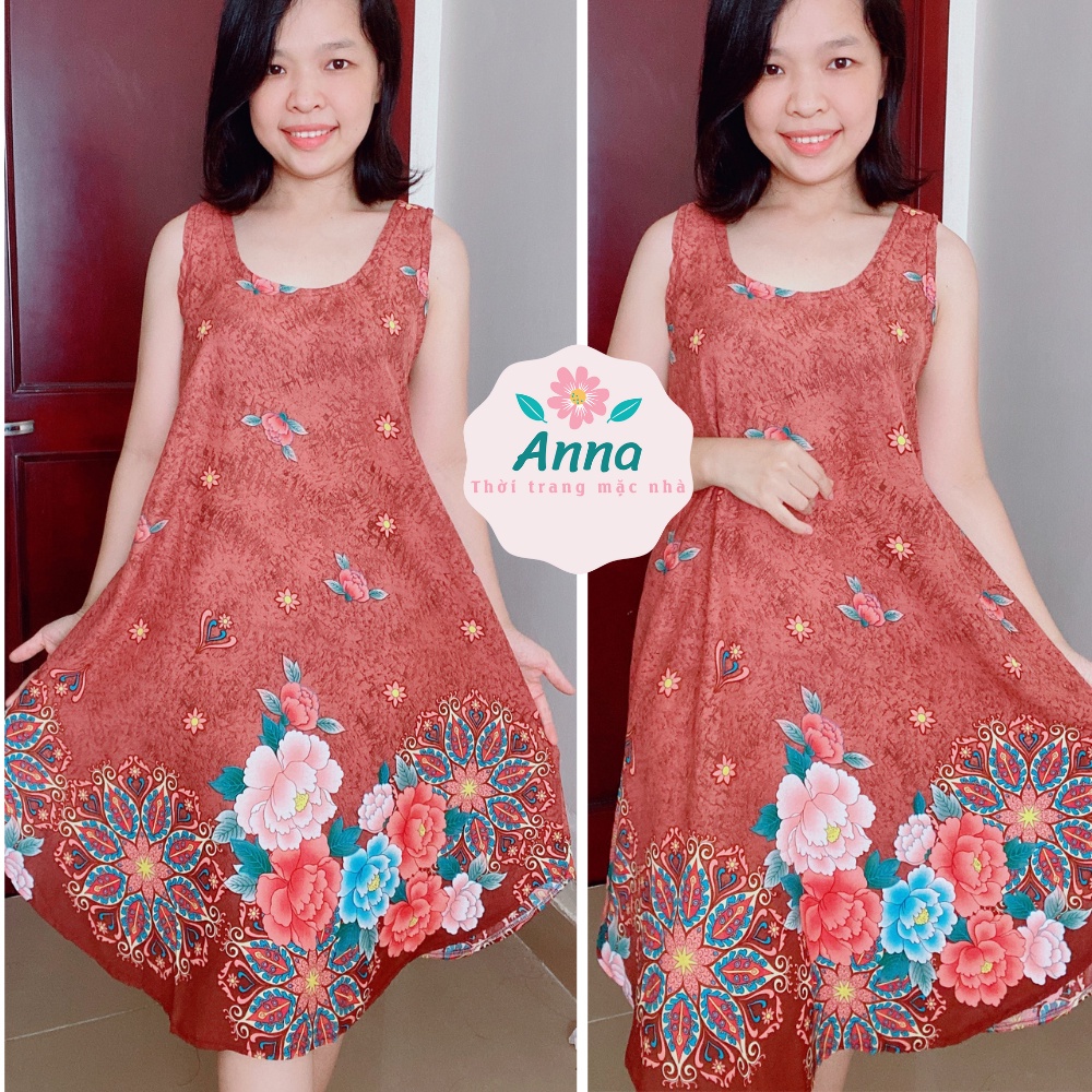 Váy lanh xuông from đại, chất mát, nhiều họa tiết