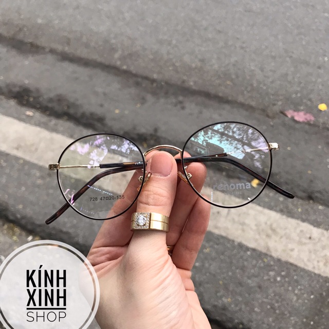 Kính gọng Vintage Mắt tròn form nhỏ KOREA