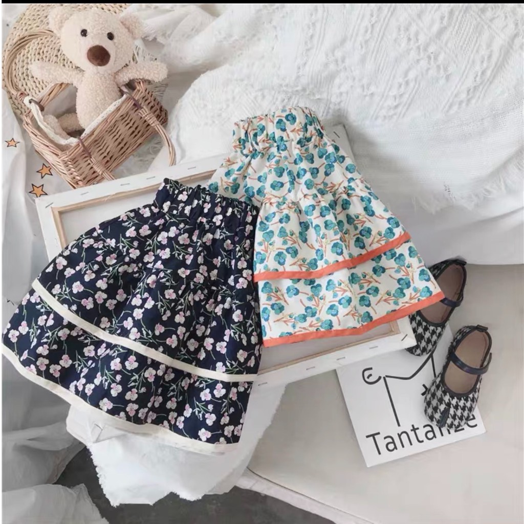 Váy Cho Bé gái Chân Váy Hoa Nhí 2 tầng họa tiết dễ thương | BigBuy360 - bigbuy360.vn