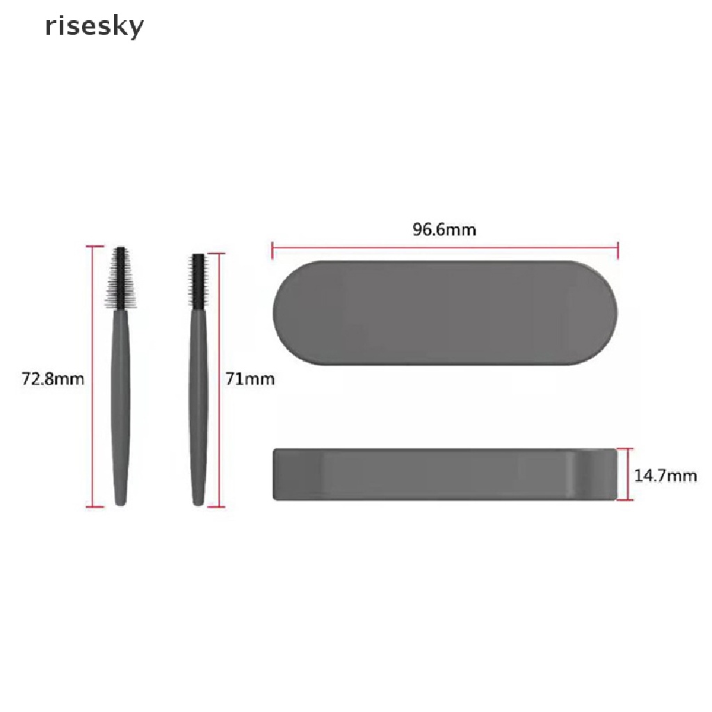 Hộp 2 Cọ Silicone Làm Sạch Mascara Trang Điểm Lông Mi ♨Trên đó