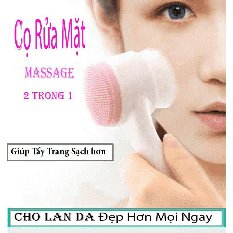 Cọ rửa mặt 2 đầu, cọ massage mặt