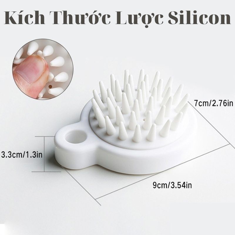 Lược gội đầu silicon lượt massage đầu dụng cụ ngăn giảm chống rụng kích thích mọc tóc dầu và khô weilaiya muji