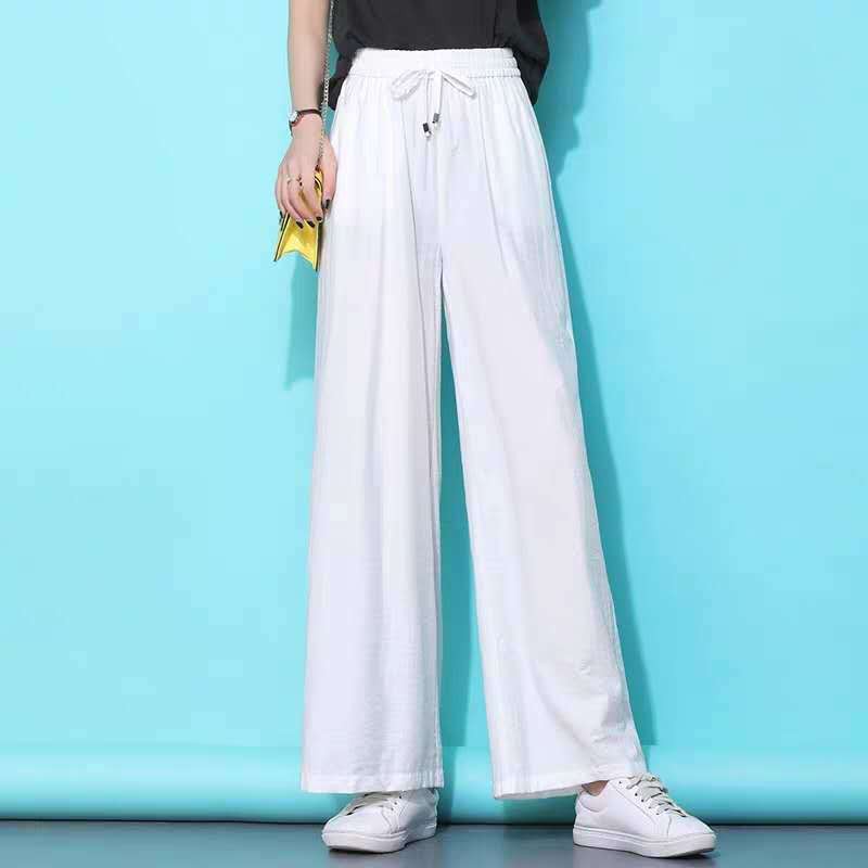 Quần Lụa Dài Ống Rộng Lưng Cao Thời Trang Cho Nữ | BigBuy360 - bigbuy360.vn