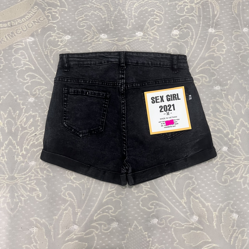 Quần short jean nữ, quần bò nữ ngắn, quần sọt nữ màu xanh lưng cao cá tính phong cách HÀN QUỐC 2021 murad_fashion jn5008