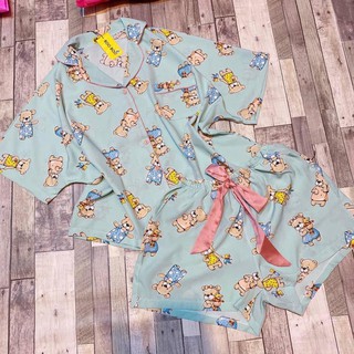 Đồ ngủ pijama lụa hàn cánh dơi form 40-65kg