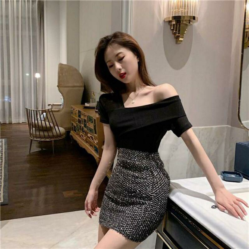 Chân váy dệt đính kimsa hàng qc | BigBuy360 - bigbuy360.vn