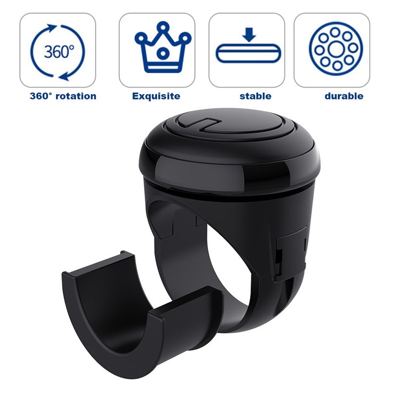 Núm Xoay 360 Độ Bằng Kim Loại Gắn Vô Lăng Xe Hơi/Xe Tải/ SUV