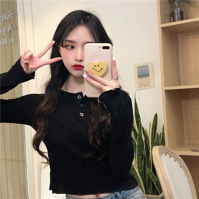 Áo Thun Tay Dài Form Ôm Lưng Cao Kiểu Dáng Sexy