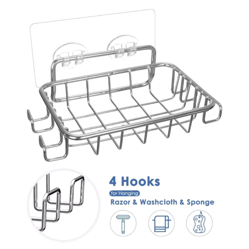 Giá Đỡ Xà Phòng Gắn Tường Bằng Thép Không Gỉ