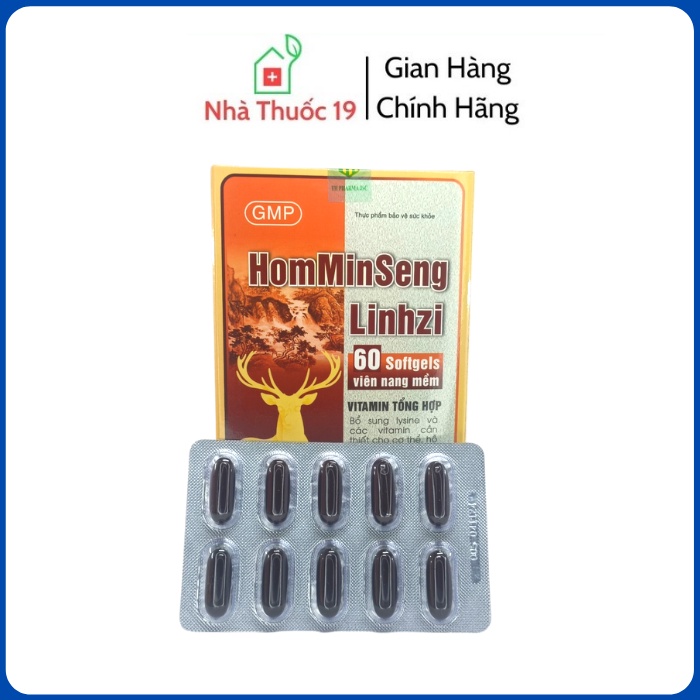 HOMMINSENG LINHZI [HỘP 60 VIÊN] Vitamin Tổng Hợp, Bổ Sung Vitamin Cần Thiết Cho Cơ Thể, Giúp Khỏe Mạnh Nâng Cao Đề Kháng
