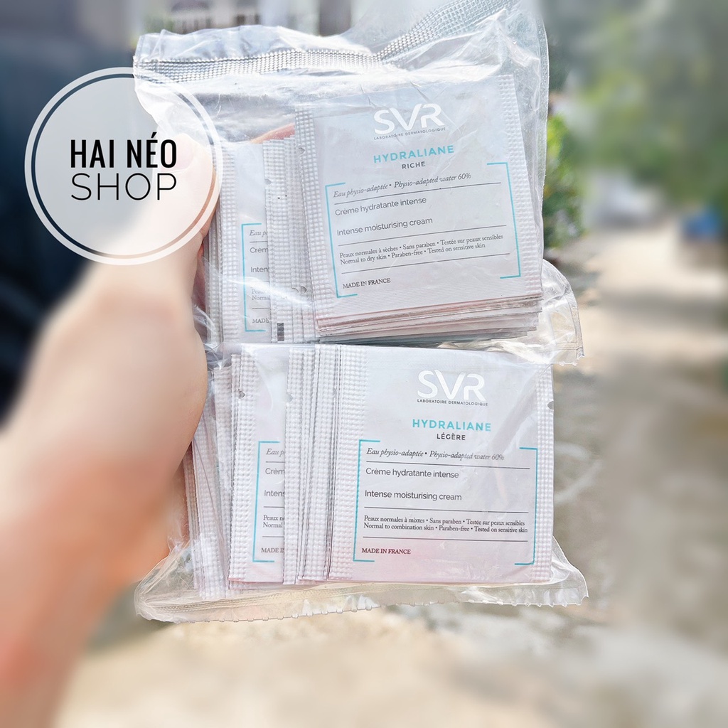 [DATE 09/23] Combo 20 gói sample Kem dịu da, tái tạo hư tổn, ngừa mụn chứa Kẽm, Magie, Mangan SVR Hydraliane (Pháp)