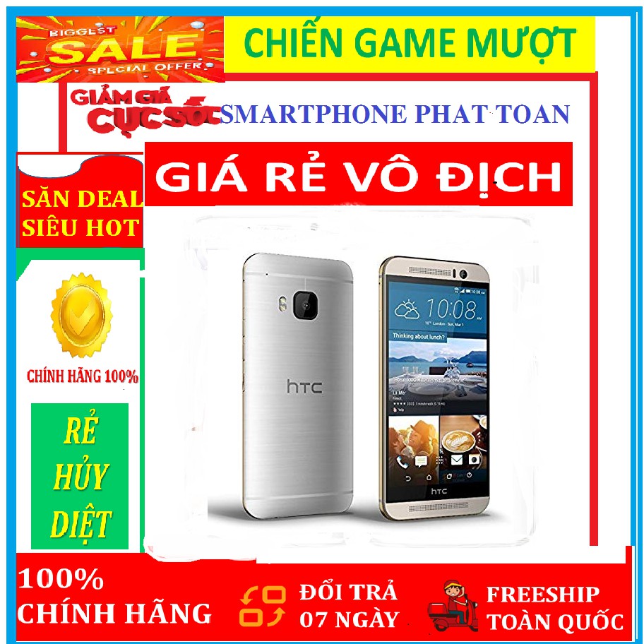 " Big Sale " { Điện Thoại } HTC One M9 Quốc Tế Nguyên Seal - Chiến PUBG Đỉnh - RAM:3 GB Bộ nhớ trong:32 GB . Fullbox