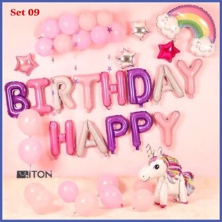 SET/COMBO Bong bóng trang trí Sinh nhật Unicorn (Set 009)