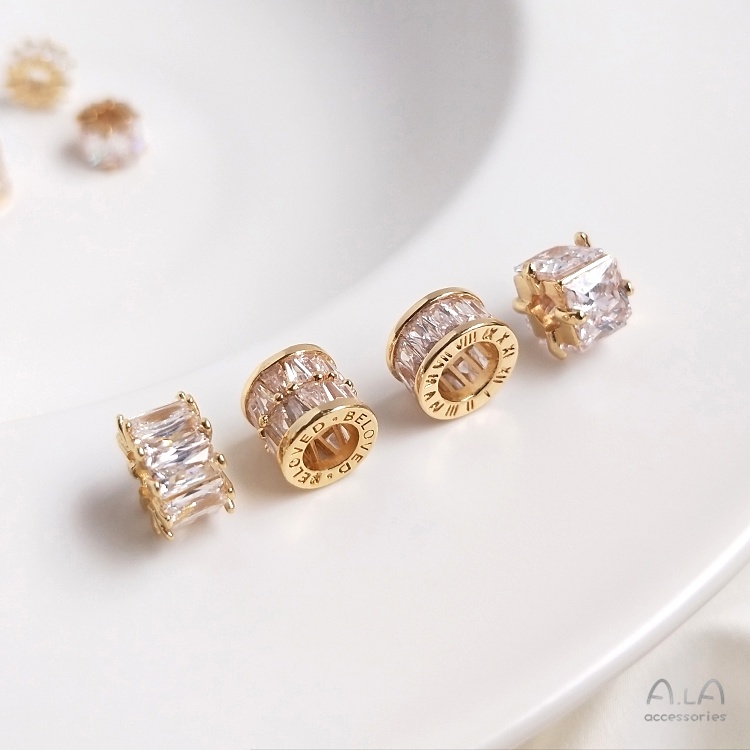 █A.ιA゜14K Vàng●1 Miếng°Dây Chuyền Mạ Vàng 14k Đính Hạt Zircon Sang Trọng