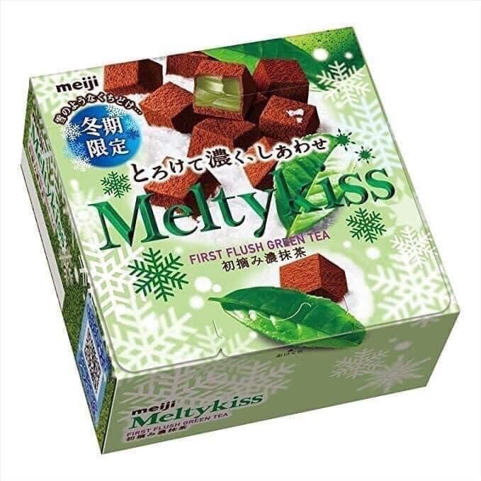 Socola Tươi Melty Kiss Meiji Nội Địa Nhật Bản 56G Vị Trà Xanh Cacao Vani Dâu Date 9/2022