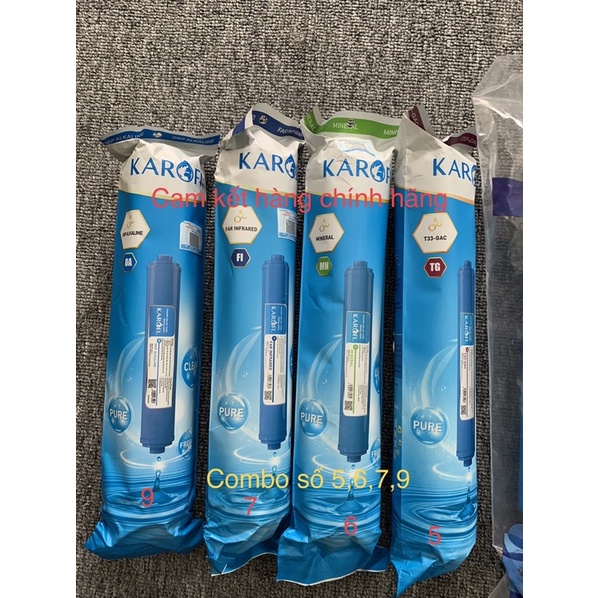Combo BỘ 4 Lõi Lọc Số 5,6,7,8 Karofi Chính Hãng 👉 Bộ Khoáng Dành Cho Tất Cả Các Máy Lọc Nước