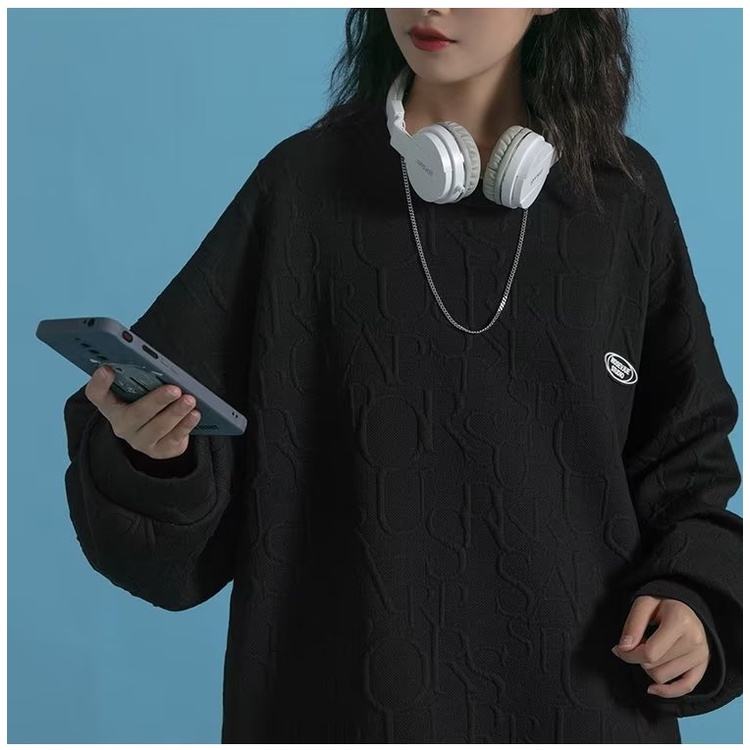 2023 Áo sweater nam áo dài tay Hàn Quốc thể thao thời trang áo phong cách thoải mái cá tính cho nam nữ kiểu simple unisex tops waffle hoodie sweater