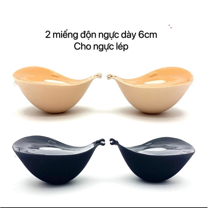 Áo dán độn ngực dầy 6cm- tặng dây áo trong - 2 miếng dán độn ngực 2 bên loại 1