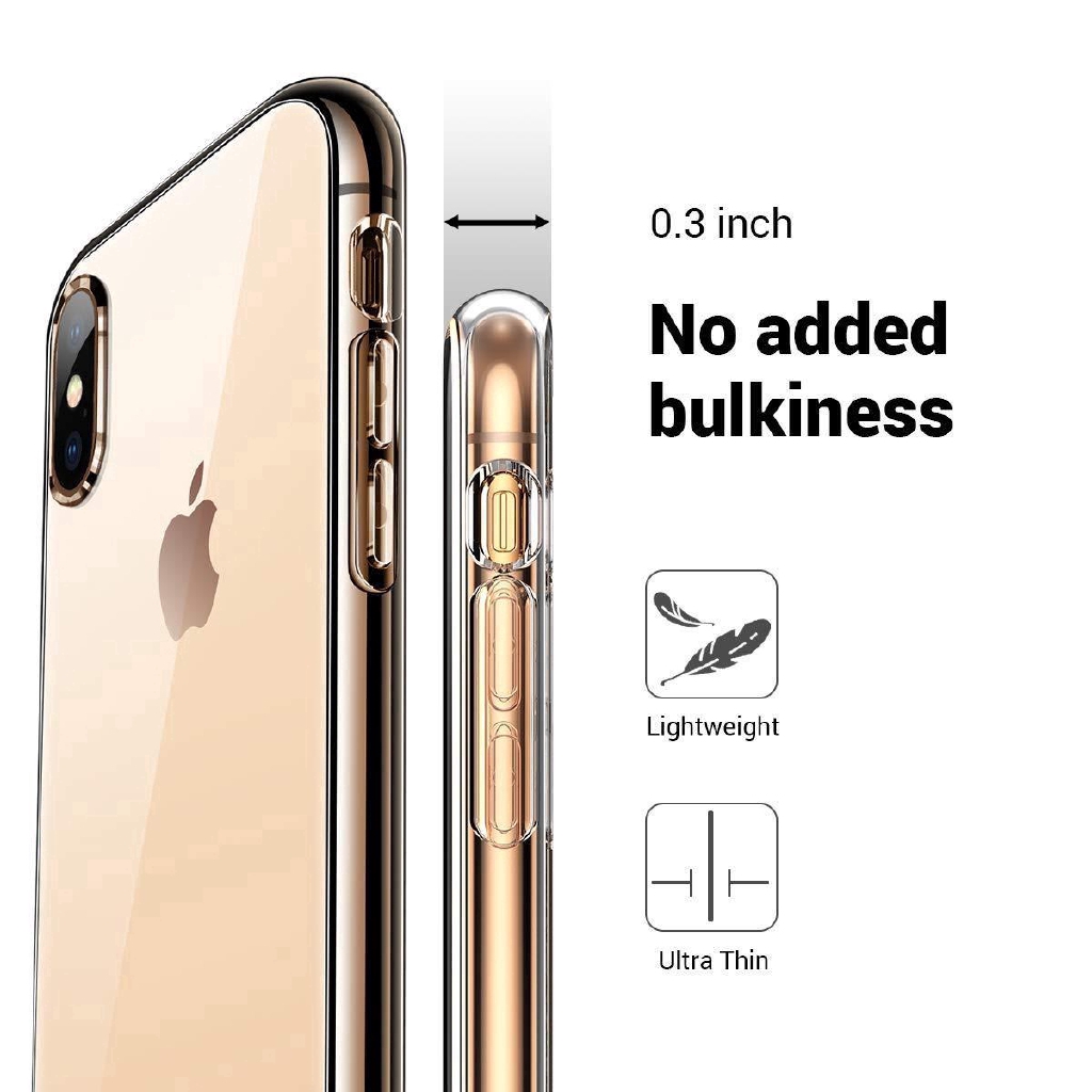 Ốp điện thoại silicon trong suốt thời trang cho XS Max XR XS X 8 7 6 Plus