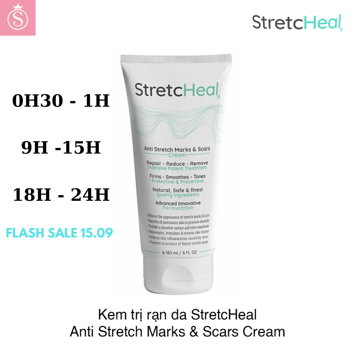 Kem bôi rạn StretcHeal 180ml