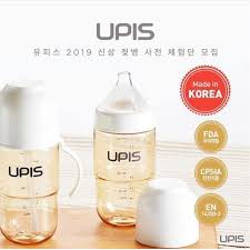 ✔️ ĐỦ SIZE✔️ Bình sữa UPIS Hàn Quốc 180ml/260ml chính hãng - Bình sữa cho trẻ sơ sinh PES  không BPA