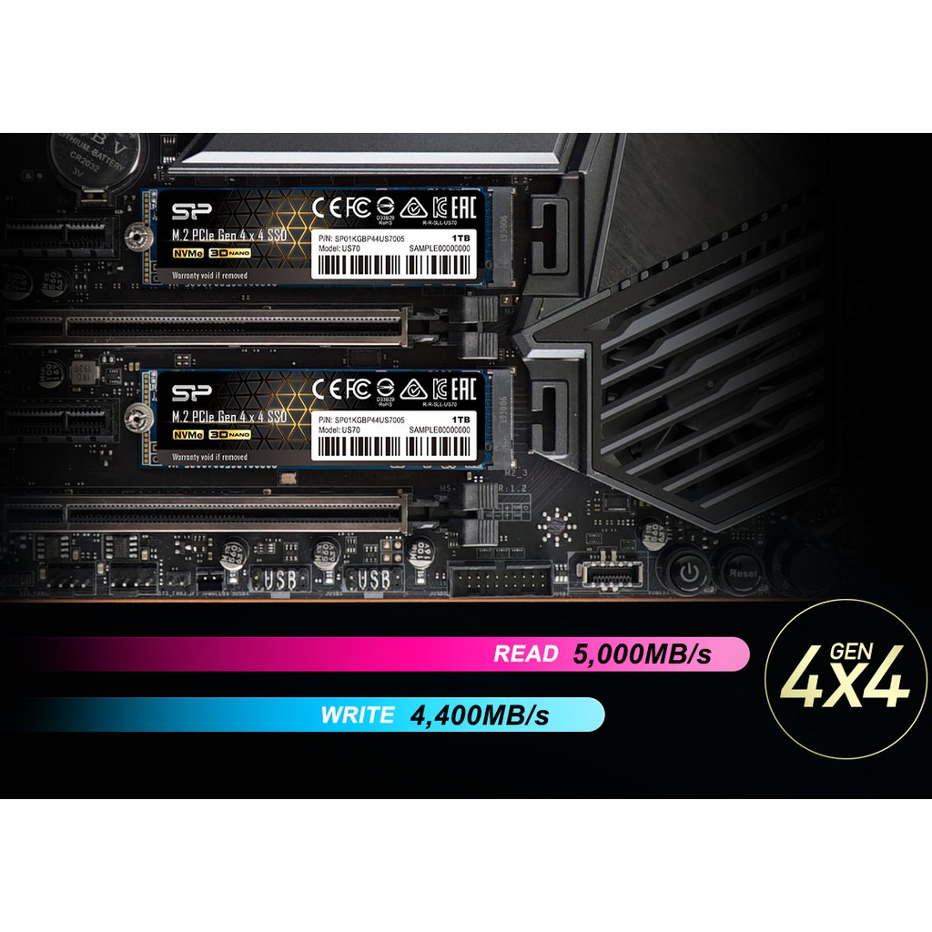 Silicon Power PCIe Gen4x4 M.2 2280 SSDUS70 – 1800TBW