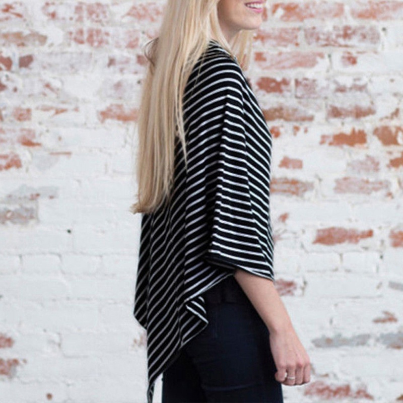 Vỏ Bọc Khăn Choàng Cổ Kẻ Sọc Ngang Cho Bé Bú