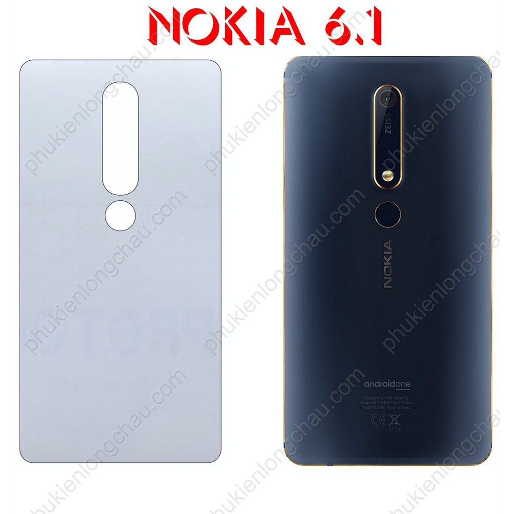 Miếng Dán Lưng Nokia 6.1 Decal Trong Nhám Chống Vân Tay