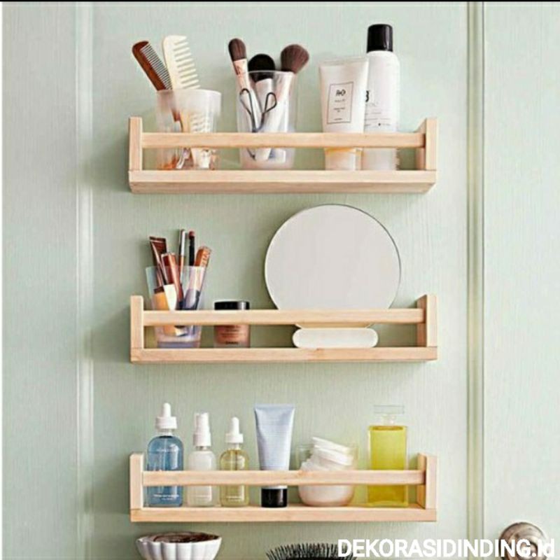 Kệ để đồ bằng gỗ rộng 15cm | Cọ trang điểm | Chậu hoa thiết kế dễ thương chuyên dùng | Hũ đựng gia vị tiện lợi |