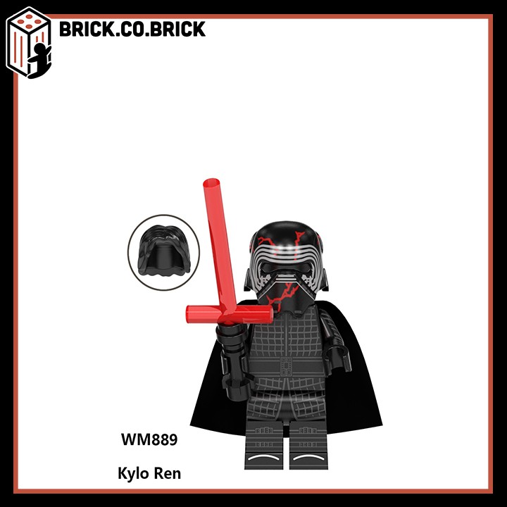 WM 6081 - Đồ chơi lắp ráp minifigures và non lego mô hình chiến tranh giữa các vì sao Star Wars:Rey, Finn, Star Trekk