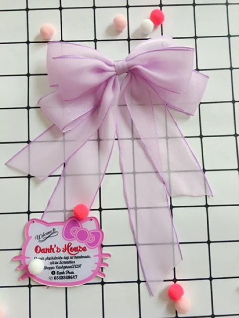 Kẹp nơ voan cao cấp