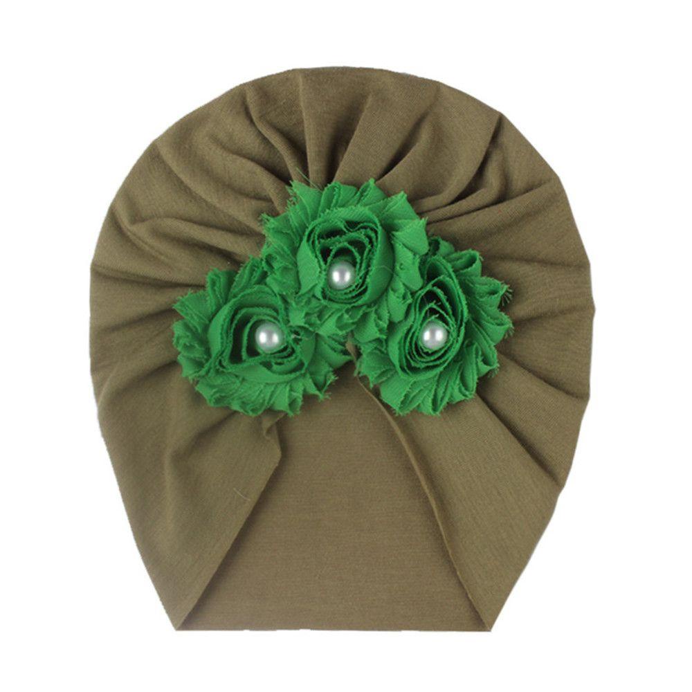 SUSANS Khăn Turban Quấn Đầu Đính Hoa Cho Bé Gái Sơ Sinh