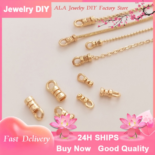 💕Bán buôn đồ trang sức DIY💕Khóa Dây Xích Bằng Thép Mạ Vàng 14K Chuyên Dụng Làm Đồ Trang Sức Thủ Công[Khóa kết nối/đóng khóa/Kẹp khóa/vòng cổ/vòng tay]