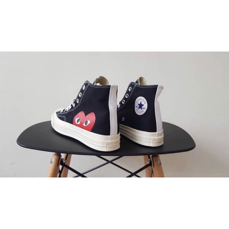 [ CHÍNH HÃNG ] giày sneaker CONVERSE CDG BLACK HI-LOW