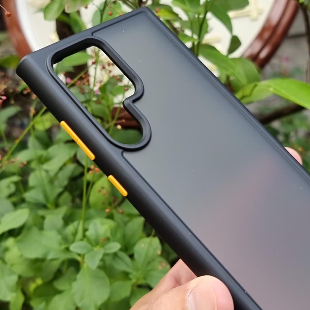 Samsung S22, S22 Plus, S22 Ultra_Ốp lưng X&amp;M nhám viền màu dẻo chống sốc chống Vân tay cao cấp