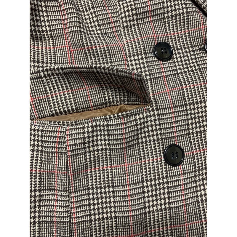 ÁO BLAZER DẠ KẺ NÂU TÂY 2 LỚP DÀY Ê | BigBuy360 - bigbuy360.vn