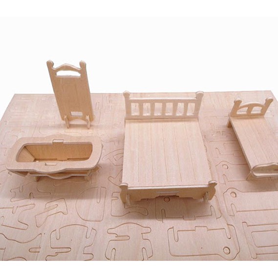 Bộ đồ chơi xếp hình 3D bằng gỗ SEA-LAND G-P007