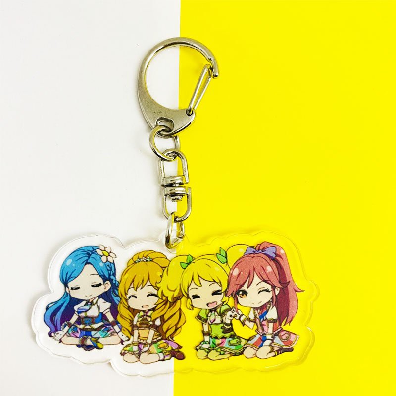 ( Mica trong acrylic) Móc khóa AIKATSU in hình anime chibi dễ thương