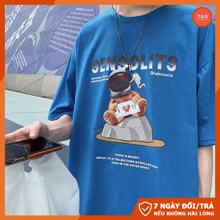 Áo thun form rộng tay lỡ, áo phông rộng dáng unisex chất thun 4 chiều in SENSOLITS lạ mắt NTL110 | BigBuy360 - bigbuy360.vn