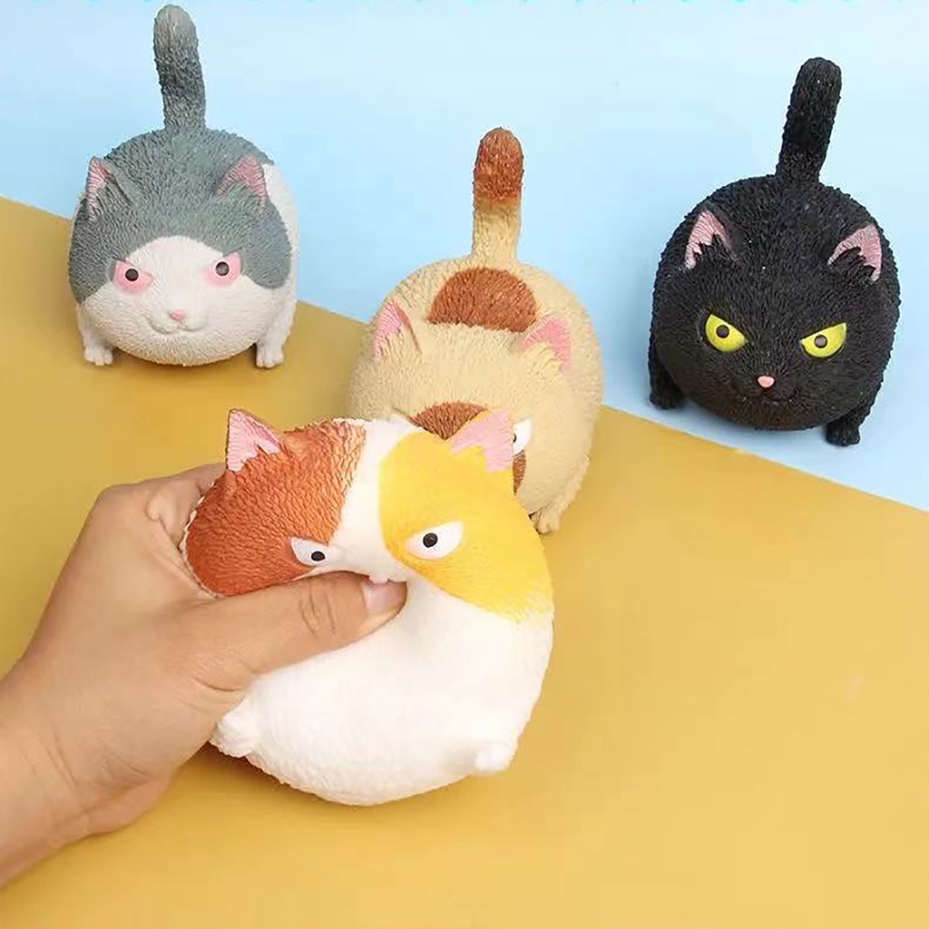 Mèo Silicon Squishy Đồ Chơi Xả Stress Căng Thẳng Bóp Bóp Tay Hình Dạng Con Cute Dễ Thương Đáng Yêu Có Hộp Giá Rẻ Nhất