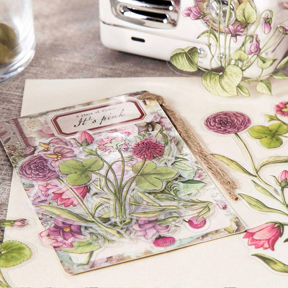 JARRED Nhãn Dán Hình Hoa Chống Nước Trang Trí Sổ Tay DIY