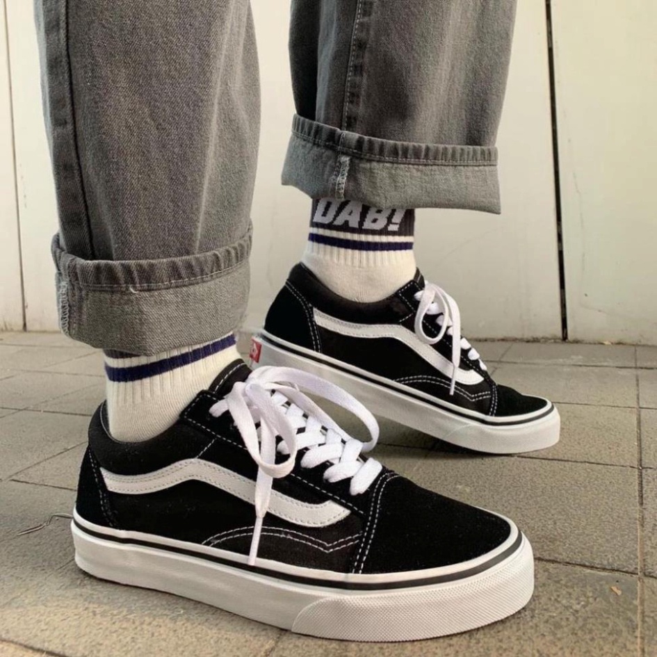 Giày Thể Thao Nam Nữ Giá Rẻ Giầy Vans Vault Old Skool Đen Trắng Vải Cao Cấp Thoáng Khí Full Bill Box -đón xuân 0.