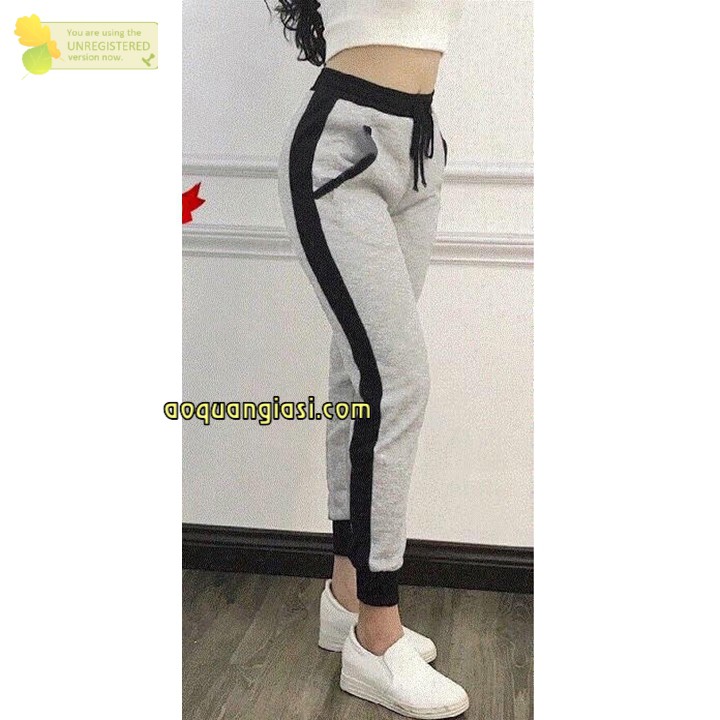 Quần Jogger thể thao phối sườn màu MT340