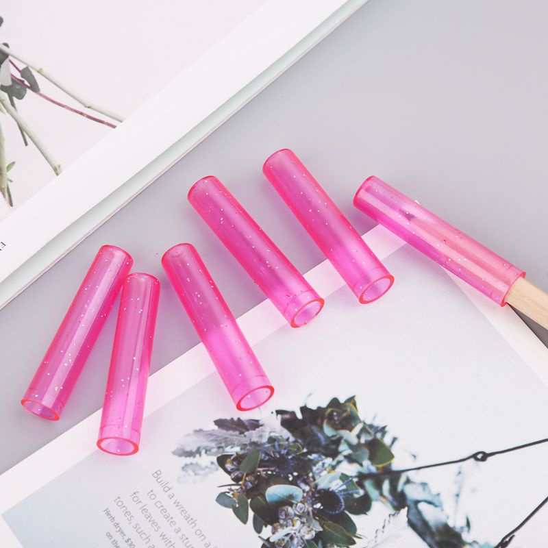 Set 6 nắp đậy bảo vệ đầu bút chì bằng nhựa kiểu dáng dễ thương mới