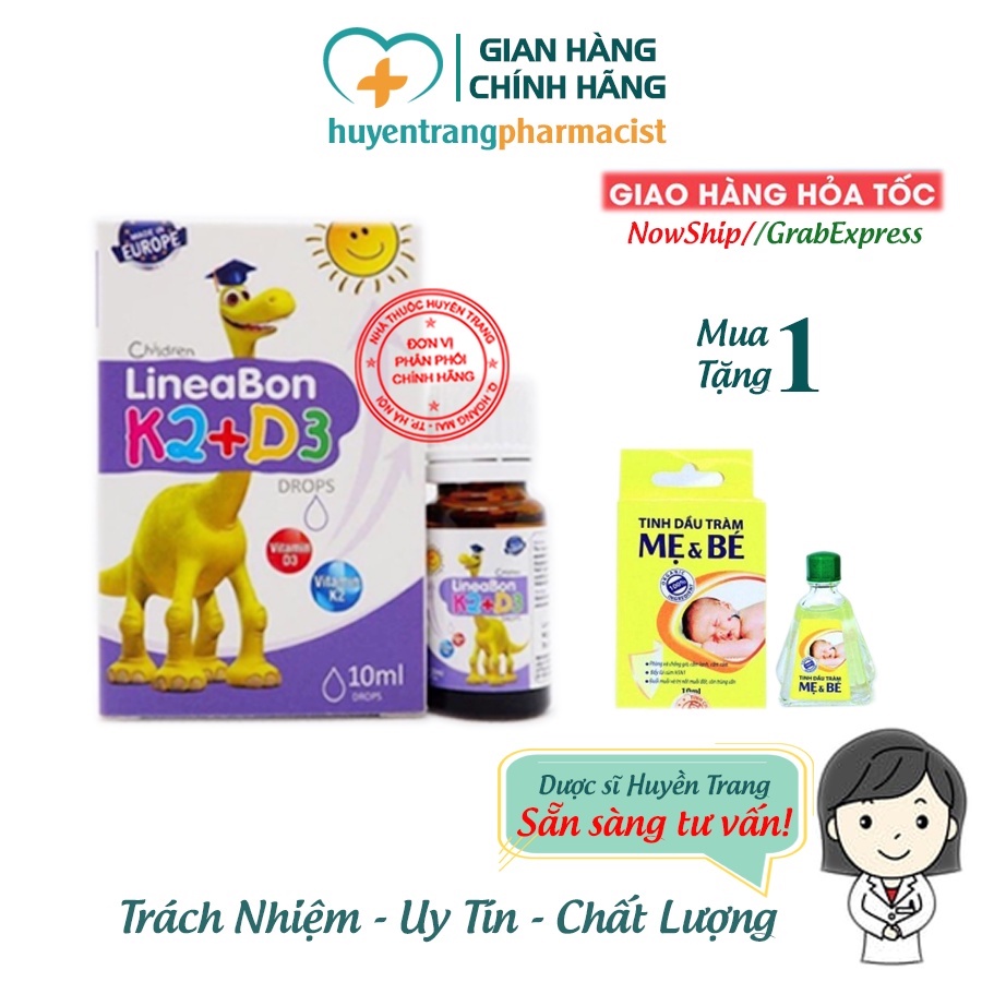 ✔️️️(Tặng Quà Xinh) LineaBon k2+d3 Tăng cường hấp thu Canxi - Trẻ cao lớn hơn