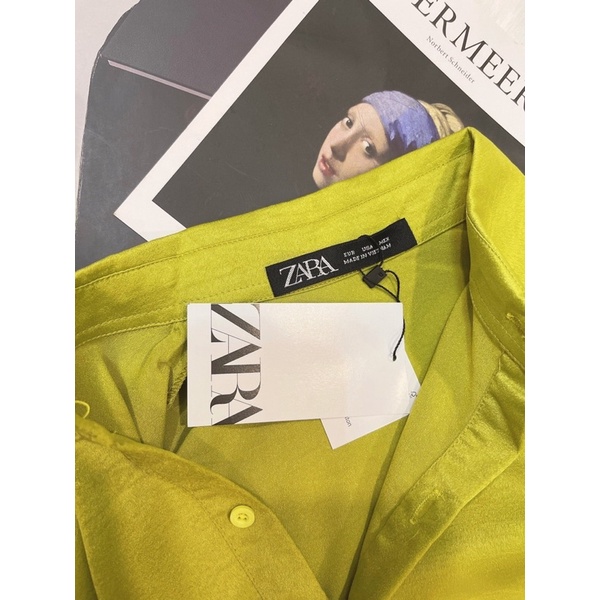 Váy chun eo tay bồng ZARA